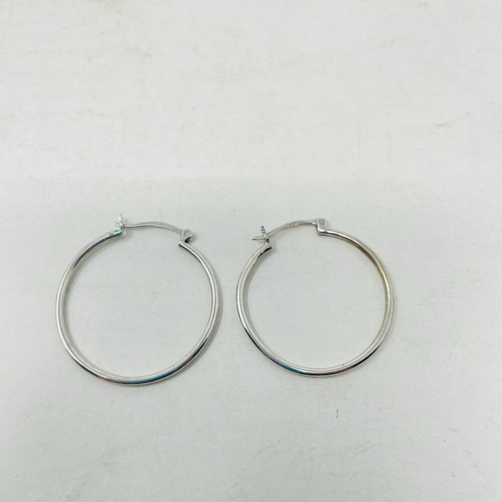 Shop LC 1 inch Sterling Silver‎ Hoop Click Top Earrings 3.3 g 5100